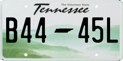 TN license plate B4445L