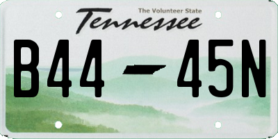 TN license plate B4445N