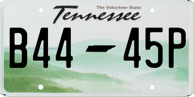 TN license plate B4445P
