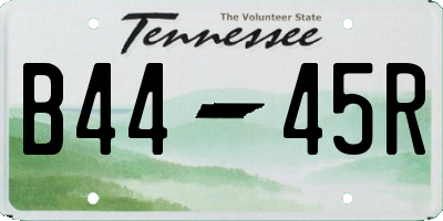 TN license plate B4445R