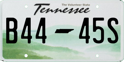 TN license plate B4445S