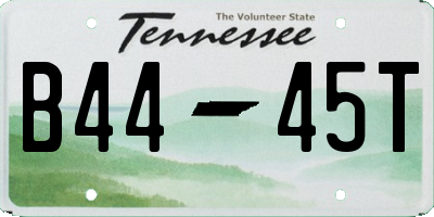 TN license plate B4445T