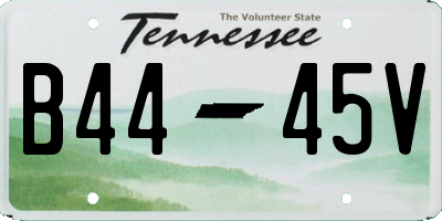 TN license plate B4445V