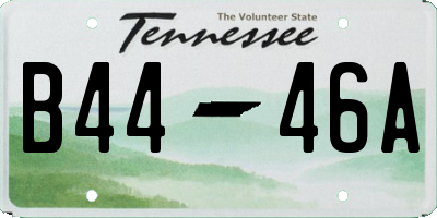 TN license plate B4446A