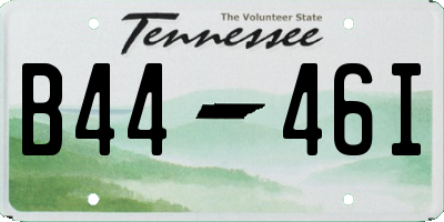 TN license plate B4446I