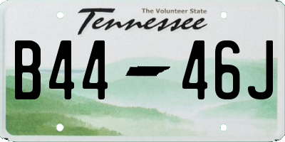 TN license plate B4446J