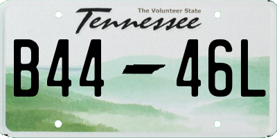 TN license plate B4446L