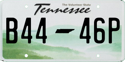 TN license plate B4446P