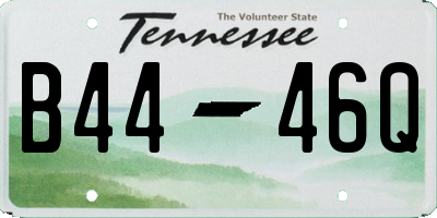 TN license plate B4446Q