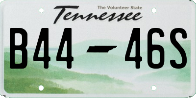 TN license plate B4446S