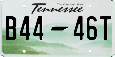 TN license plate B4446T