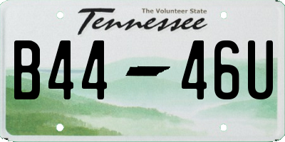 TN license plate B4446U