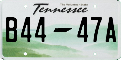 TN license plate B4447A