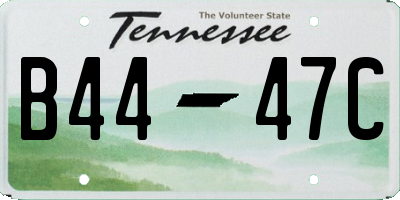 TN license plate B4447C