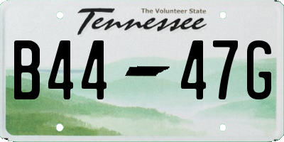 TN license plate B4447G