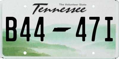 TN license plate B4447I