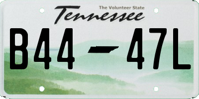 TN license plate B4447L