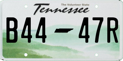 TN license plate B4447R