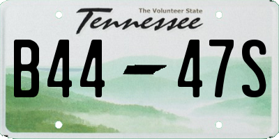 TN license plate B4447S