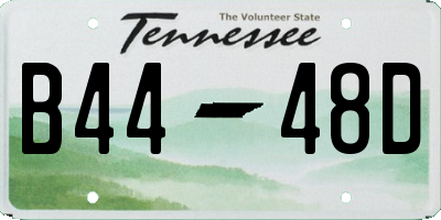 TN license plate B4448D