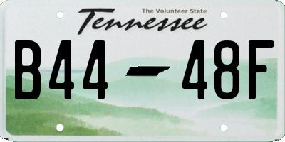TN license plate B4448F