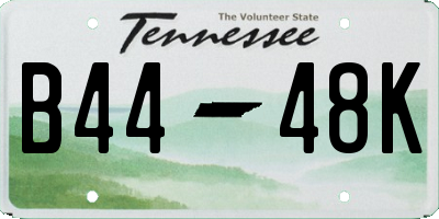 TN license plate B4448K