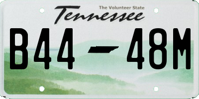 TN license plate B4448M
