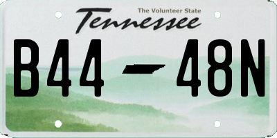 TN license plate B4448N