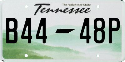 TN license plate B4448P