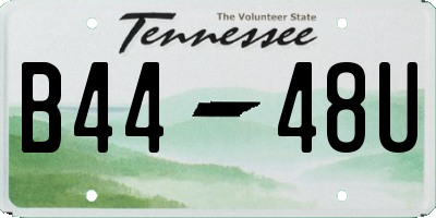 TN license plate B4448U