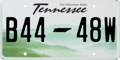 TN license plate B4448W