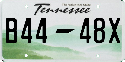TN license plate B4448X