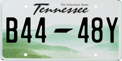 TN license plate B4448Y