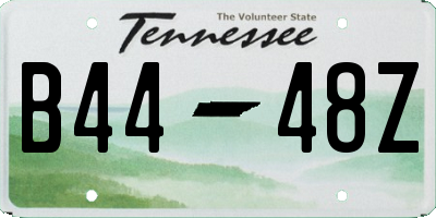 TN license plate B4448Z