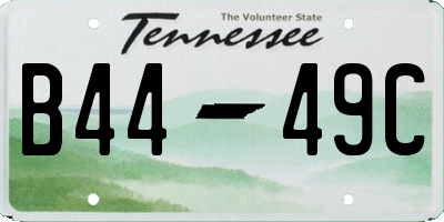TN license plate B4449C