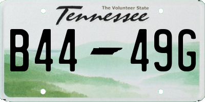 TN license plate B4449G