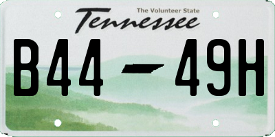 TN license plate B4449H