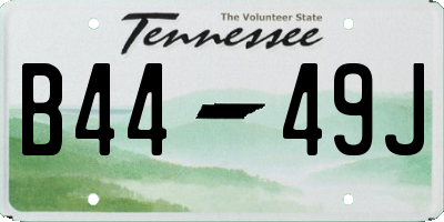 TN license plate B4449J
