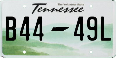 TN license plate B4449L