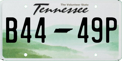 TN license plate B4449P