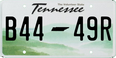 TN license plate B4449R