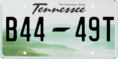 TN license plate B4449T