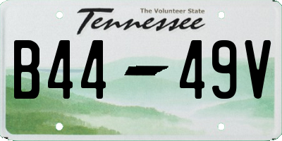 TN license plate B4449V
