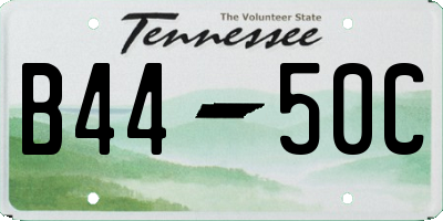 TN license plate B4450C