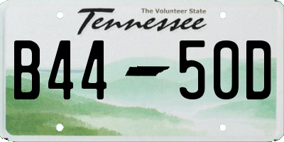 TN license plate B4450D