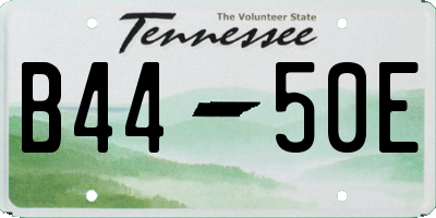 TN license plate B4450E