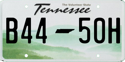 TN license plate B4450H
