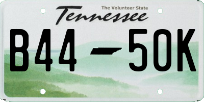 TN license plate B4450K