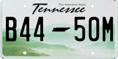 TN license plate B4450M