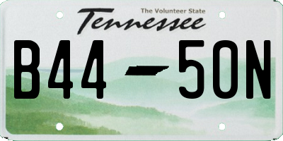 TN license plate B4450N